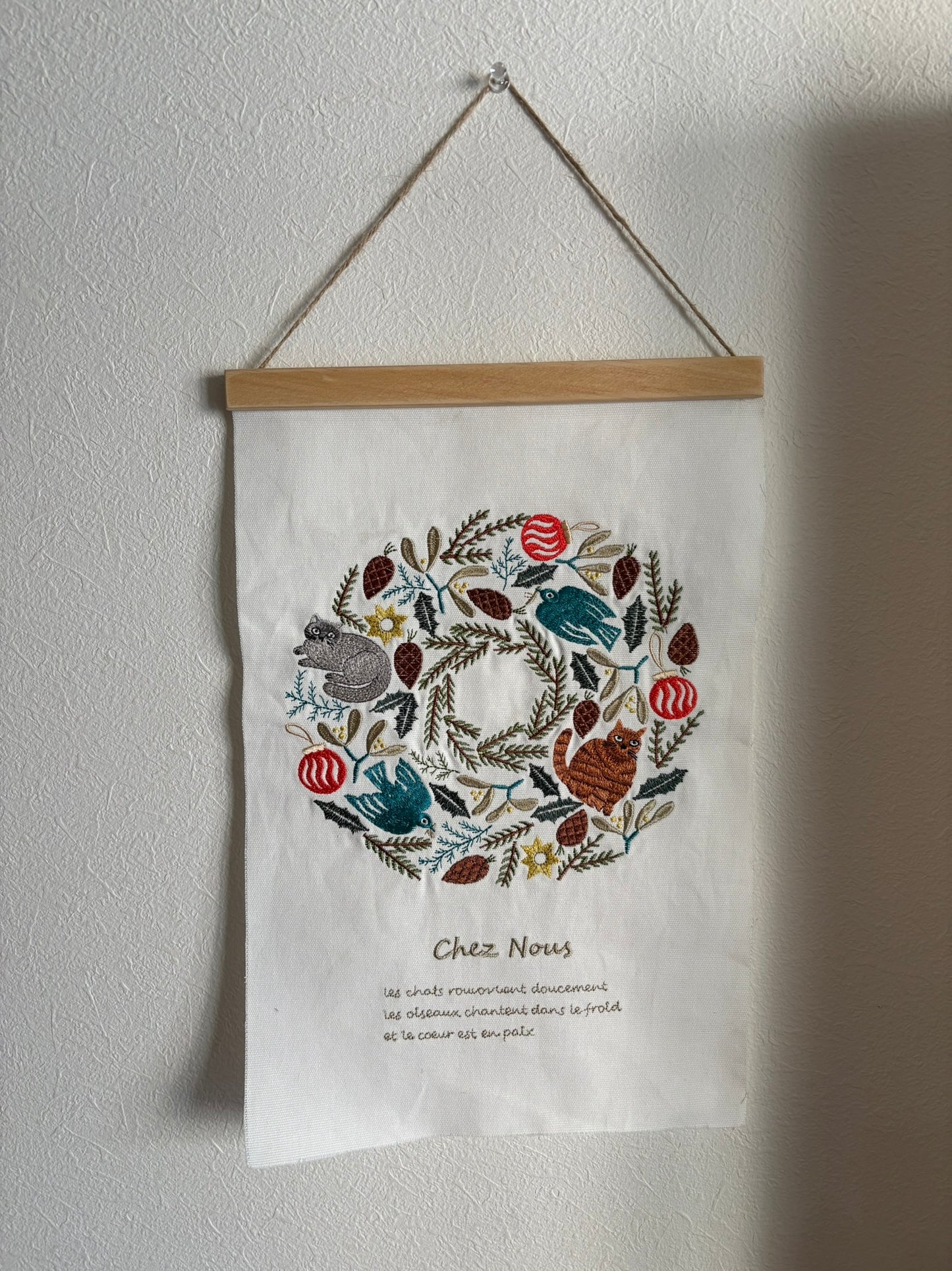 Matsuo Miyuki 刺繍タペストリーS　リース