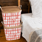 baquet Finlayson CORONNA WH×RD 2個＋専用フタ同色2個セット