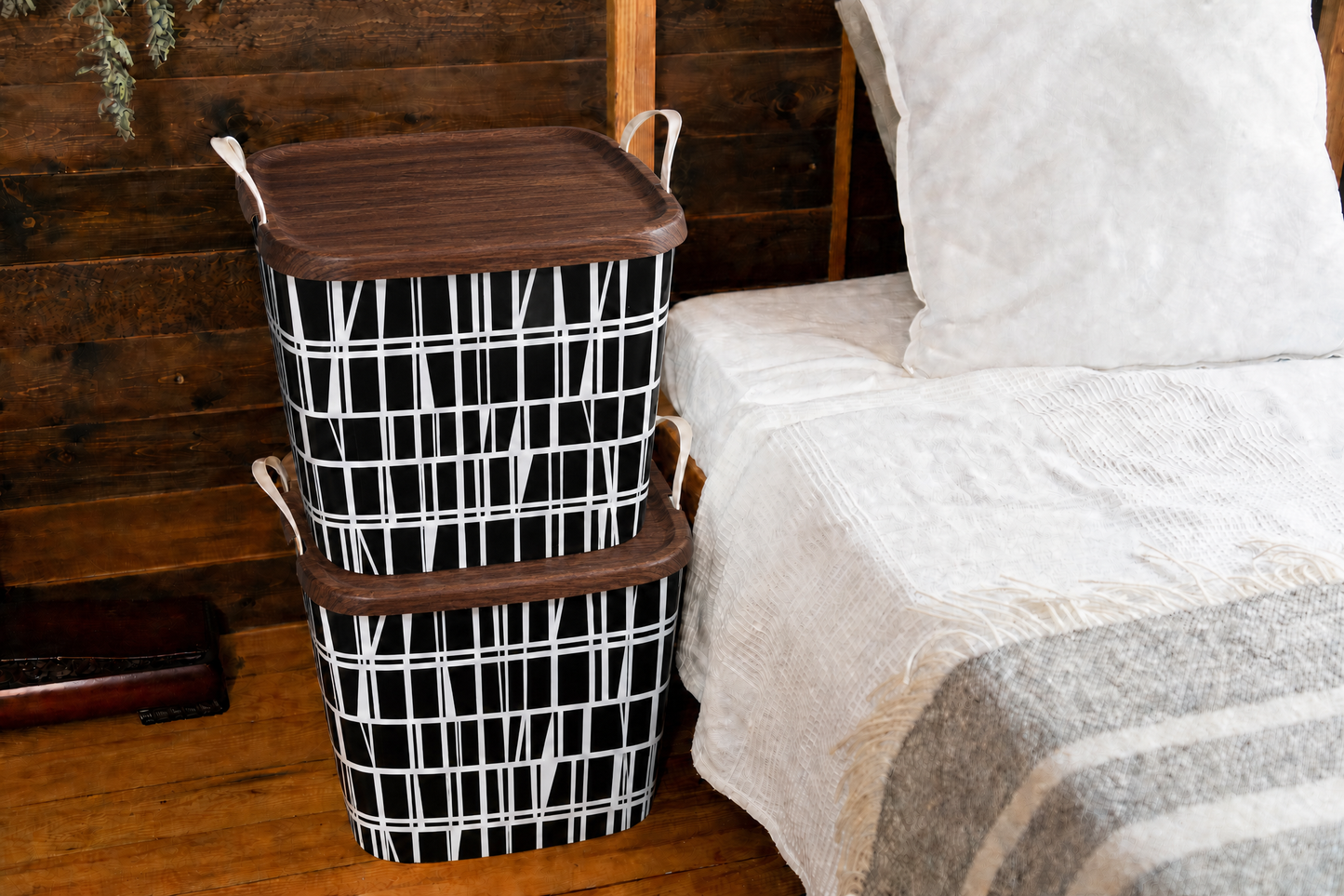 baquet Finlayson CORONNA BK 2個＋専用フタ2個セット