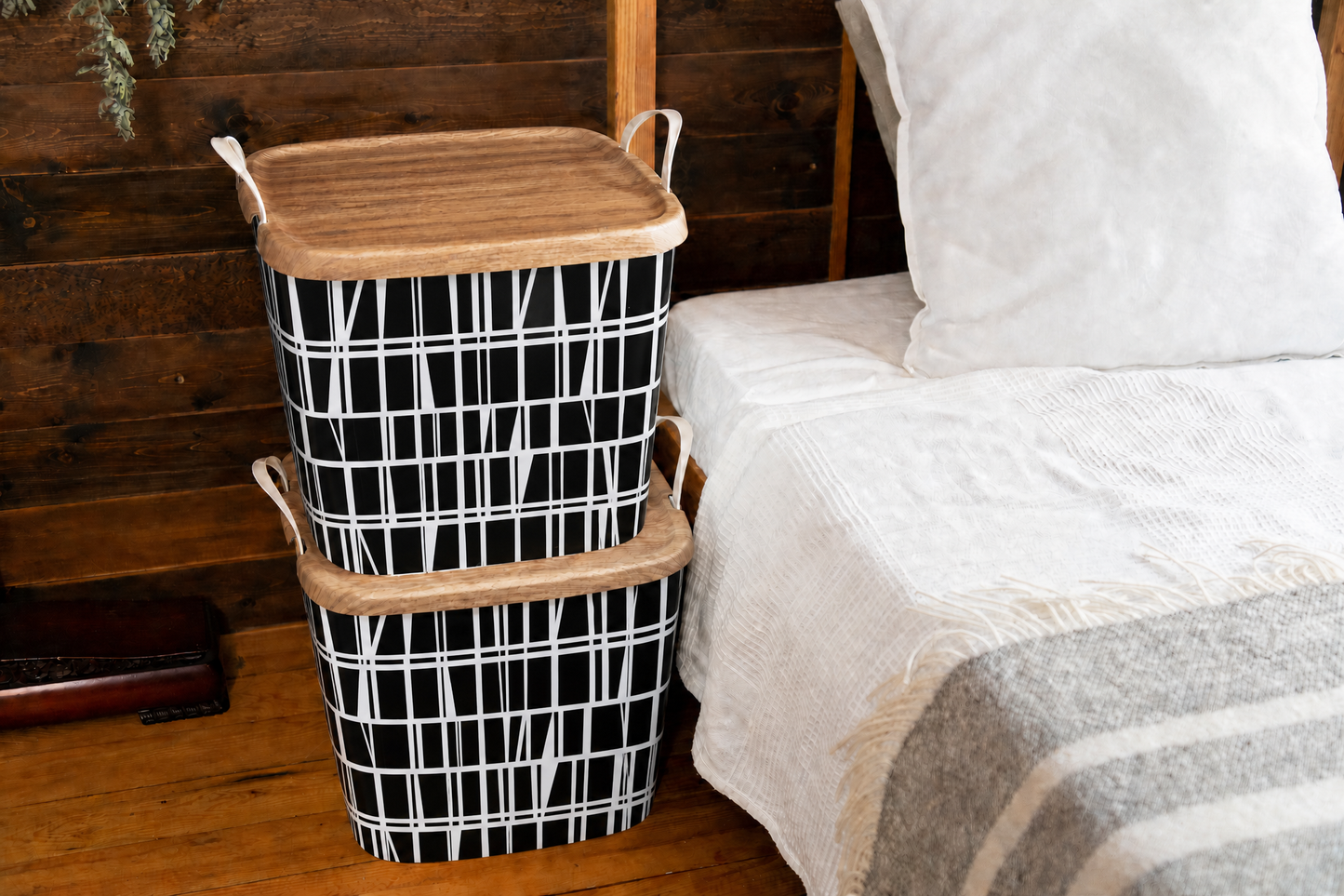 baquet Finlayson CORONNA BK 2個＋専用フタ2個セット