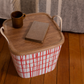 baquet Finlayson CORONNA WH×RD 2個＋専用フタ同色2個セット